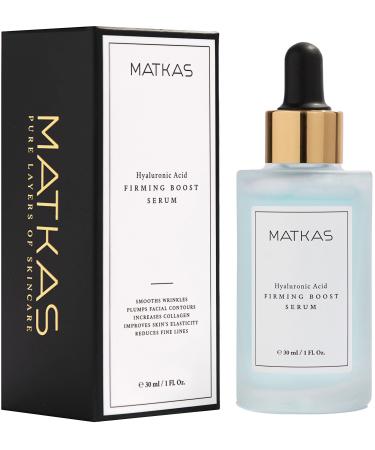 MATKAS Korean Triple Pure Hyaluronic Acid Serum for Face + 2% Niacinamide B3 + Vitamin B5 + 8 Peptides for Deep Firming, Hydrating Dewy Skin, Anti Aging Wrinkles Treatment, Antioxidant Glow Boosting - Buy Online on GoSupps.com