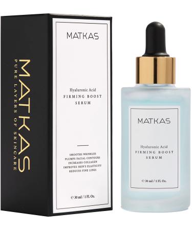 MATKAS Korean Triple Pure Hyaluronic Acid Serum for Face + 2% Niacinamide B3 + Vitamin B5 + 8 Peptides for Deep Firming, Hydrating Dewy Skin, Anti Aging Wrinkles Treatment, Antioxidant Glow Boosting