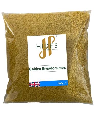 Hides Fine Foods - Golden Breadcrumbs 500g - GMO Free - Suitable for Vegetarians - Coating - Breading - Frying - Casserole Topping - Stuffing Meat