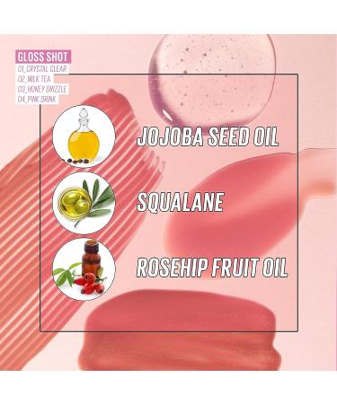 Kaja Gloss Shot Lip Gloss with Jojoba Oil - Nude Tinted Shimmer, Hydrating, Non-Sticky, Juicy Lips - Plumper Look, Milk Tea Shade - 0.14 Fl Oz - Buy Online on GoSupps.com