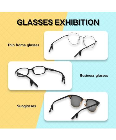 Ubrave Triangle Non-Slip Glasses Ear Hooks - Silicone Comfort Holders for Sports & Running (2 Black 2 Transparent White) - Buy Online on GoSupps.com