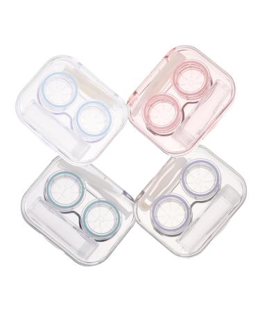 Homsfou 4 Series Box for colored contact lens containers lentils can eye contact case contact lens holder cosmetic travel container cosmetic travel bag care
