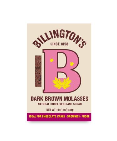 Billington's Natural Dark Brown Molasses Sugar, 1 LB (Pack of 10)