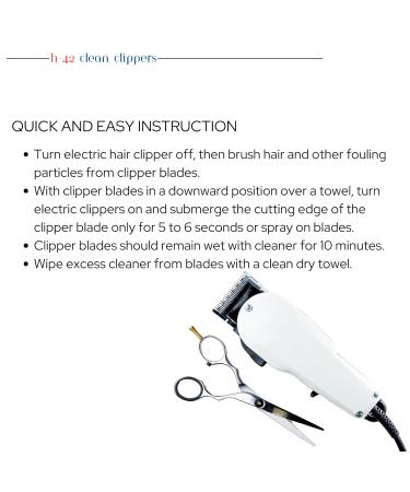 H-42 Clean Clippers Blade Cleaner with Brush - 8oz - Best Blade Maintenance for Smooth Cuts - Free International Shipping - Buy Online on GoSupps.com