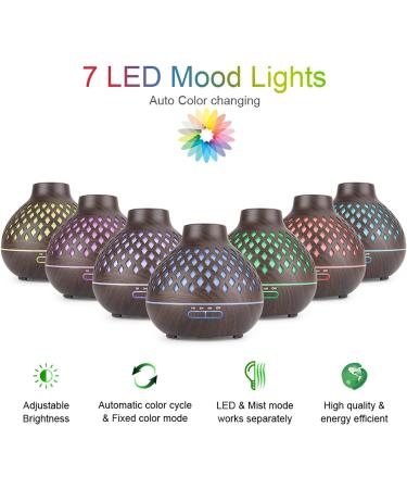 SPLITSKY 400ML Oil Diffuser with Remote Control - Aroma & Essential Oil Nebulizer for Home | 7 LED Light Colors | Air Scent Humidifier - Buy Online on GoSupps.com