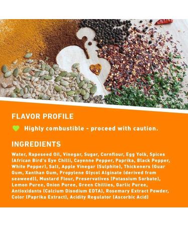 Nando's Hot PERinaise Spicy Flavoured Mayo Perfect for Spreads Dressings & Dips Gluten Free Mayonnaise Vegetarian Keto Friendly 450ml - Buy Online on GoSupps.com
