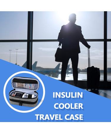 Yarwo Insulin Cooling Bag - Diabetic Accessories Injection Storage with 2 Cooling Packs Medium Gray - Buy Online on GoSupps.com