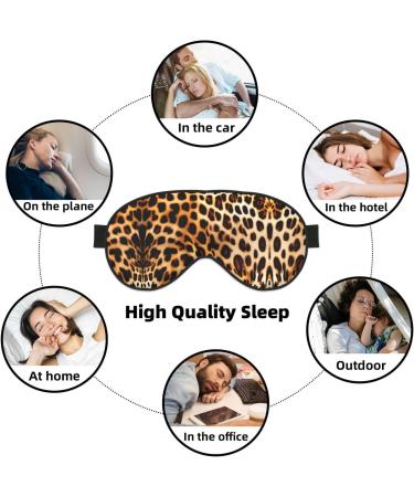 Leopard Animal Print Unisex Sleep Mask | Double-Sided Eye Mask for Sound Sleep & Skin Care - Buy Online on GoSupps.com