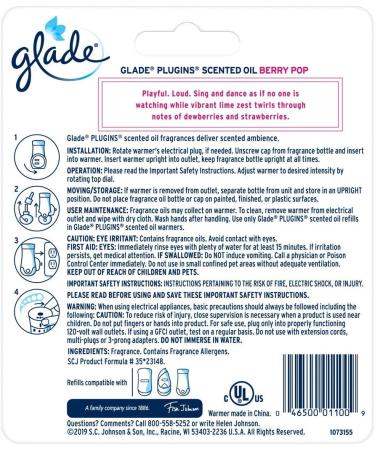 Glade PlugIns Berry Pop - 1 Refill & 1 Warmer | International Shipping Available - Buy Online on GoSupps.com