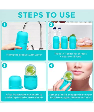 AURUZA 2PCS Ice Roller Mold for Face - Facial Ice Roller for Puffiness Relief and Skin Care - Shrink Pores and Enhance Beauty - Buy Online on GoSupps.com