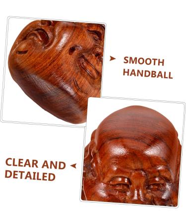 Hoement Solid Wood Handball Training Balls - 2 Pieces Smooth Palm Massage Balls for Hand Exercise - Buy Online on GoSupps.com