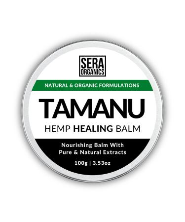 Sera Organics Tamanu & Hemp Cream - Natural Soothing Balm for Dry Itchy Skin Eczema Psoriasis Dermatitis - Organic Handcrafted in the UK (100g)