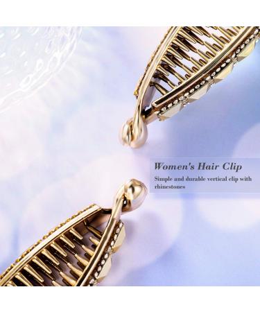 Lurrose Fishtail Hair Clip - 2pcs Wire Hoop & Banana Combs Hair Accessories for Women & Girls - Trendy Hair Clips for Stylish Hairstyles - Buy Online on GoSupps.com