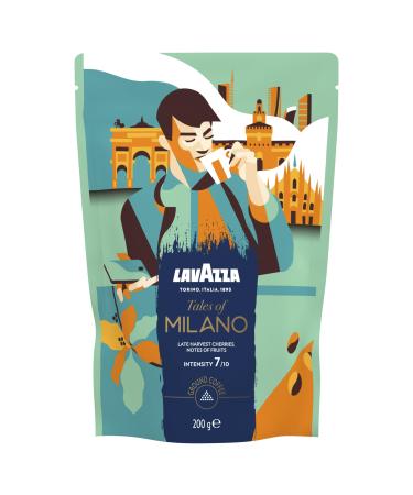 Lavazza Tales of Milano Caf Moulu 200 g Id al pour la Machine Filtre ou Manuelle Notes de Miel et Fruits Secs 100% Arabica Intensit 7/10 Torr faction Claire 200 g (Lot de 1)