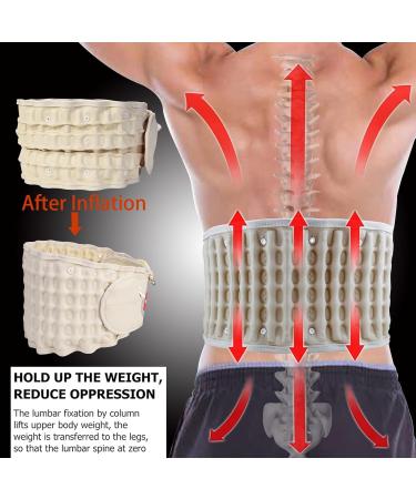 GearUp Decompression Back Belt | Lumbar Support for Lower Back Pain Relief (29-49 Waist) - Ideal for Men & Women - Buy Online on GoSupps.com