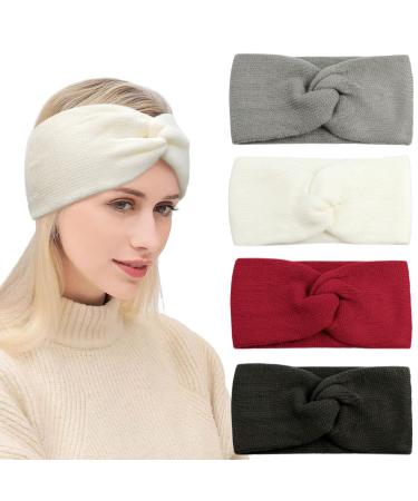 Kavya Winter Headbands for Women's Hair Knitted Headband Ear Muffs Women Head Bands Adult Women Elastic Head Band Ear Warmer Women Head Warmers for Women