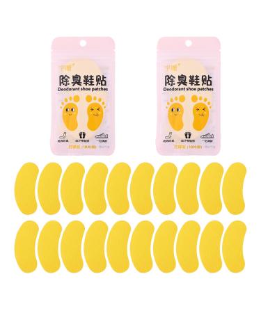 20 Pieces Foot Deodorant Patches for Shoes Athlete's Foot Stickers Long Lasting Shoe Deodorant Stickers Foot Odor Deodorant Sneaker Odor Eliminator Shoe Odor Eliminator Patches