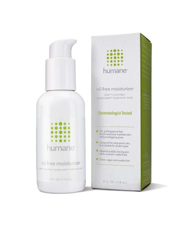 humane Oil-Free Daily Lightweight Face Moisturizer for Acne-Prone Skin - 4 Fl Oz - Gentle for All Skin Types - With Soothing Antioxidants Like Aloe Vera  Hyaluronic Acid  Cucumber and Grapeseed