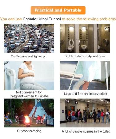 Portable Urinals 1pc Portable Women Camping Urine Device Funnel Urinal Female Soft Travel Urination Toilet Women Stand Up Pee Portable Urinal for Men Women (Color : Orange) - Buy Online on GoSupps.com