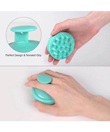 Heeta Hair Scalp Massager Shampoo Brush 2 Pack - Green & Rose Pink | Soft Silicone for Wet and Dry Hair Detangling - Buy Online on GoSupps.com
