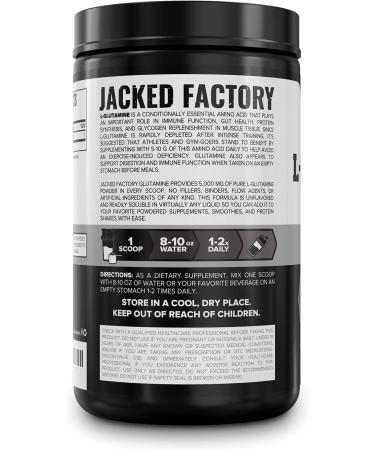 Vegan Fermented L-Glutamine Powder 500g - 100 Servings for Muscle Recovery & Immunity Support - No Fillers, Unflavored - Buy Online on GoSupps.com