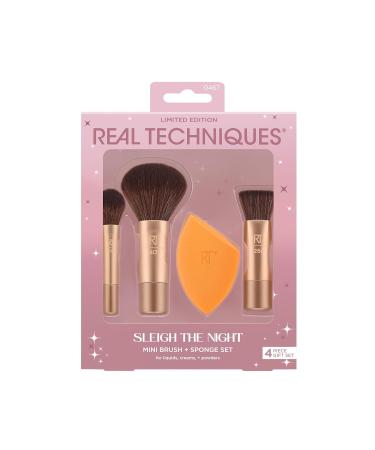 Real Techniques Sleigh The Night Mini Brush + Sponge 4 Piece Holiday Gift Set - Perfect Gift for Makeup Lovers | International Shipping Available - Buy Online on GoSupps.com