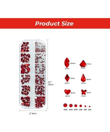 MAEXUS Rhinestones Nail Art (Red) - Buy Online on GoSupps.com