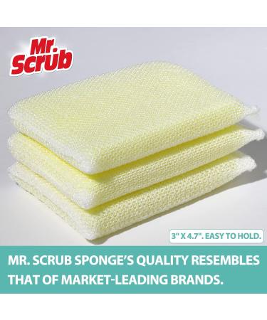 Mr. Scrub 12 Pack All-Purpose Non-Scratch Kitchen Sponges - Ideal for Washing Dishes, Cleaning Kitchen and Bathroom - Premium Scrub Sponge and Scrubbers - Buy Online on GoSupps.com