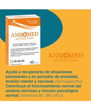  Bioserum Ansiomed - Bioserum - With ashwagandha magnolia GABA griphonia tryptophan and B vitamins supports normal psychological function | Ansiomed self-esteem - Buy Online on GoSupps.com