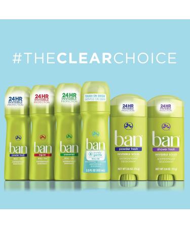 Ban Shower Fresh 24-Hour Invisible Antiperspirant - Unisex Solid Deodorant | Odor & Wetness Protection | 2.6oz - Buy Online on GoSupps.com