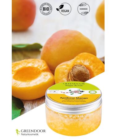 Greenendoor Body Peeling Sugar Scrub - Apricot Mango 230g | Gentle Natural Exfoliation No Dyes or Microplastics Ideal for Sauna & Shower - Buy Online on GoSupps.com