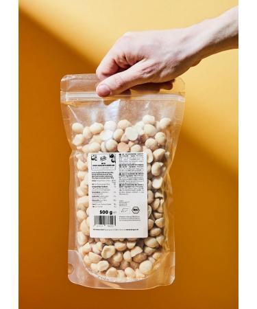 KoRo - Organic roasted and salted macadamia nuts 500 g - Buy Online on GoSupps.com