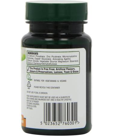 Natures Aid Zinc Picolinate 15mg 30 Tablets - Immune Support and Antioxidant Supplement - Buy Online on GoSupps.com