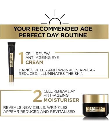 L'Oreal Paris Cell Renew Day Cream Age Perfect Anti-Oxidant Recovery Complex Day Cream For Anti- Wrinkle Firmness And Vitality 50ml - Buy Online on GoSupps.com