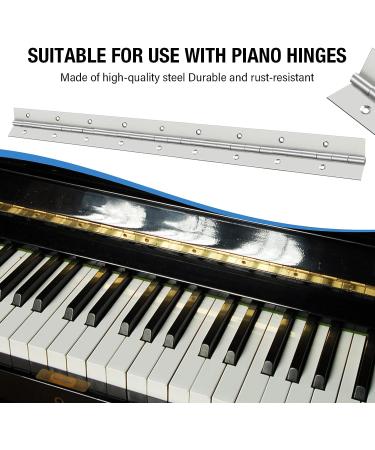 12 Inch Heavy Duty Stainless Steel Piano Hinge with Screws - Smooth Polished Folding Marine Hinge - Buy Online on GoSupps.com