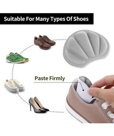 Sibba 2 Pair Heel Grips - Self-Adhesive Foot Cushions for Women/Men - Thick Shoe Inserts for Anti-Blister Protection - Grey - Buy Online on GoSupps.com