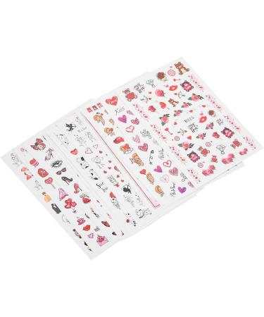 Nail Art Sticker Red Lips Heart Shape Non toxic Nail Adhesive Sticker for Nails Toenails for Household Nail Shop for DIY Nail Art - Buy Online on GoSupps.com