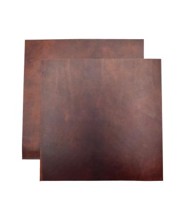 Biocca Boutique - Premium Genuine Leather Square for Crafts - 12" X 12" (2-Pack) - Free Extra Pieces Included!