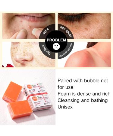 Kojic Acid & Turmeric Soap - Skin Brightening Natural Soap - Kojic Acid Soap with Vitamin C E Hyaluronic Acid Papaya - Gentle Soap Bar for Face and Body Moisturizing - Bar Soap for Acne Dark Spots - Buy Online on GoSupps.com