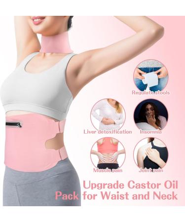 Upgrade Plus Size Castor Oil Wrap Kit - Unrefined Castor Oil for Liver Detox | Adjustable Waist & Neck Strap - International Shipping Available - Buy Online on GoSupps.com