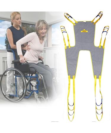 Patient Transfer Sling Seat Lift Sling Walking Standing Aids Belt Mesh Ventilation Design Maximum Load 230kg for Elderly Bariatric Nursing M