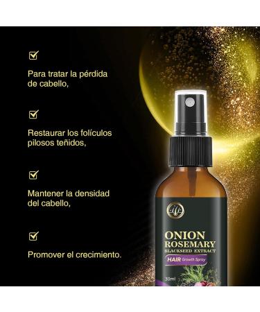 Hongjingda Rosemary Black Cumin Oil 30 ml Black Cumin Hair Growth Mist Natural Hair Growth for Damaged and Weak Hair Fermented Rice for All Hair Types - Buy Online on GoSupps.com