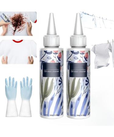 100ml Nml Oil Stain Remover for Clothes Emergency Stain Rescue Stain Remover for Almost All Types of Fabrics (2 pcs)