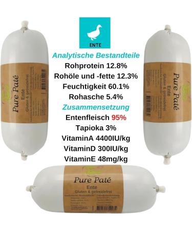 Paw Natural Hundenwurst Cutting Festival - Gluten & Grain-Free Duck Sausage 3x400g | Healthy Fresh Meat for Dogs - Buy Online on GoSupps.com