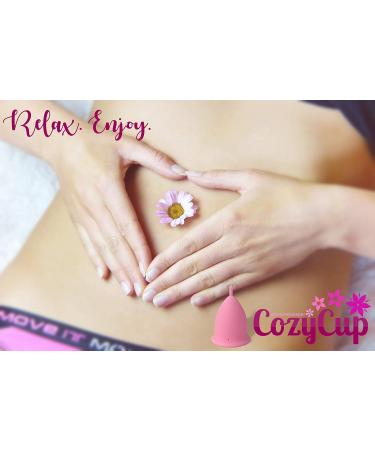 CozyCup Menstrual Cup CLASSIC - Pink Large Set (2) | Made in Germany | Includes Sterilization Cup & Cotton Bag | International Shipping Available - Buy Online on GoSupps.com