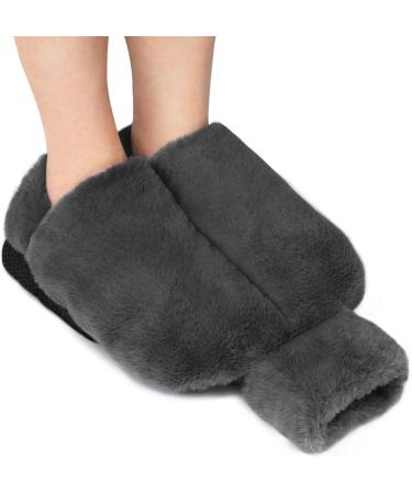 Flintronic Electric-Free Foot Heaters | 2L Hot Water Bottle for Feet | Super Soft Flannel Cover | Warm Heating Pads for Men & Women (Gray 38x30cm) - Buy Online on GoSupps.com