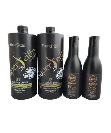 Fio Perfeitto Hair Keratin Treatment And KB Moroccan Pos Progress Kit