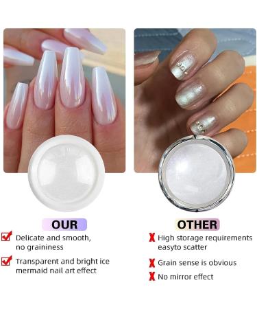 LEDSUUEI 6 Chrome Nail Powders Chrome Glitter Powder Super Mirro Effect Neon Glassy Pearl Effect Pigments for Nail Art and Nail Design Starter Easy to Use - Buy Online on GoSupps.com