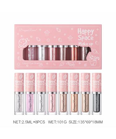 SUMEITANG 8 PCS Liquid Glitter Eyeshadow Set - High Pigmented Shimmer Metallic Eyeliner for Korean Sparkly Crystals Eye Makeup - Lightweight Water Texture & Glitter Glue Included | Tear Drop Set A - Buy Online on GoSupps.com