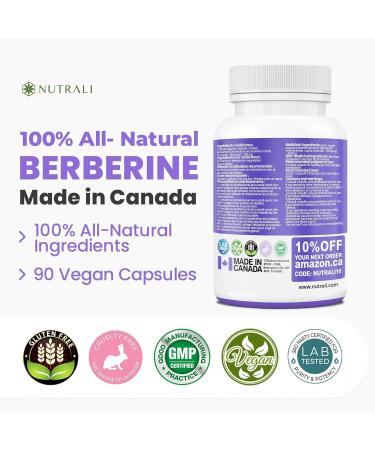 New Berberine MAXIMUM POTENCY 1000mg per Serving (2 capsules 500mg each) Supports Blood Sugar Levels Healthy Lipid (Fat) and Glucose Metabolism. Non-GMO Vegan Gluten Free. 90 Easy to Swallow Capsules- 3 pack 90 count (Pack of 3) - Buy Online on GoSupps.com